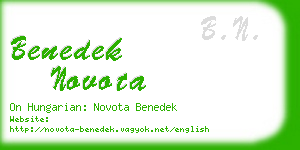 benedek novota business card